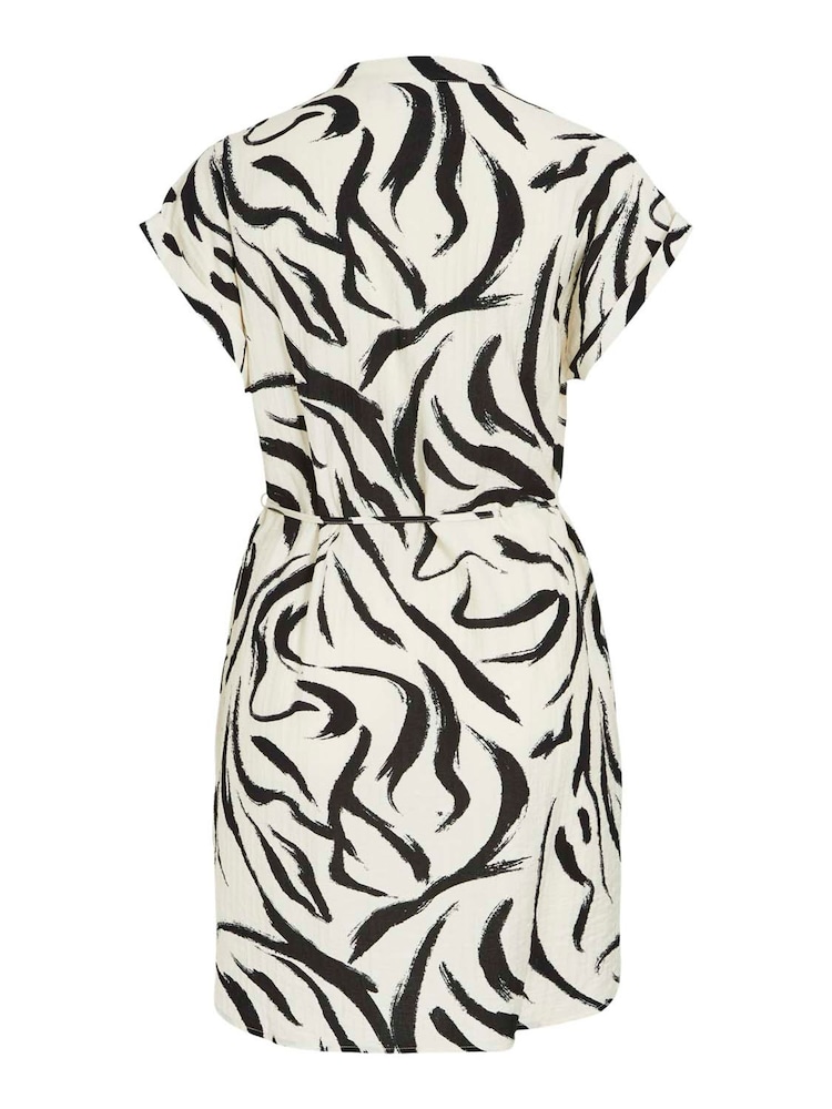 VILA Grey Belted Short Shirt Dress - Image 6 of 6