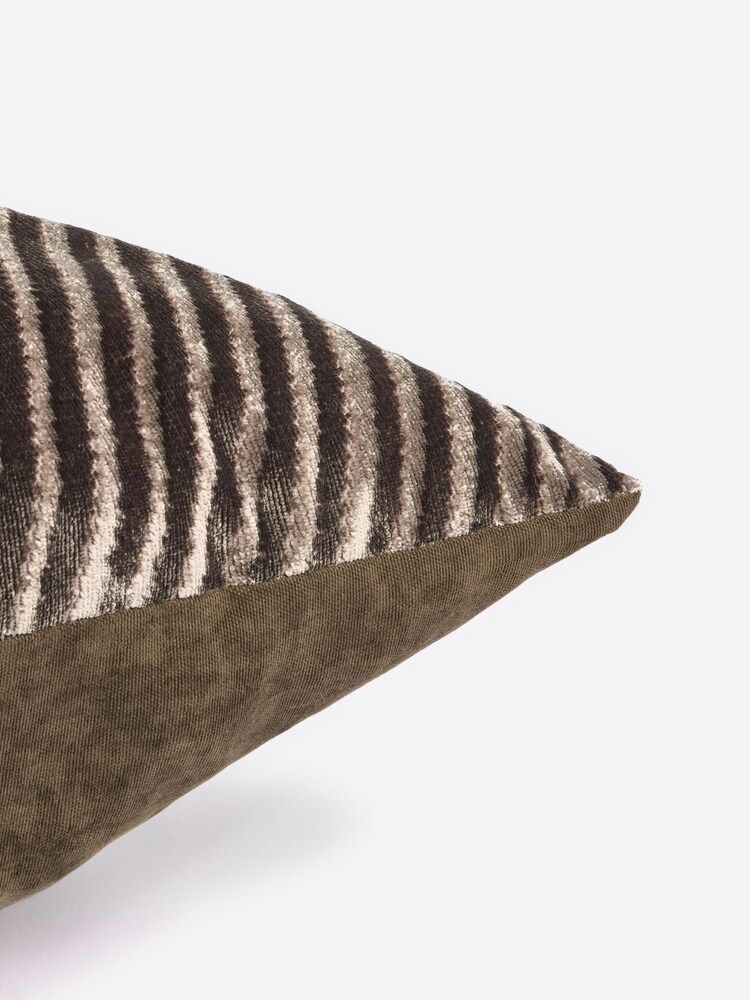 Mocha Brown 59 x 59cm Velvet Curve Cushion - Image 5 of 5