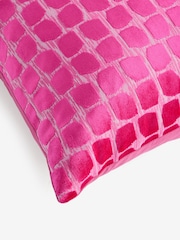 Fuchsia Pink 50 x 50cm Velvet Spot Cushion - Image 5 of 5