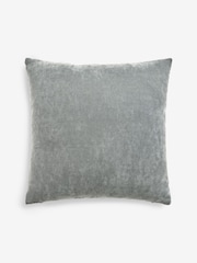 Charcoal Grey 43 x 43cm Fem Chic Velvet Abstract Cushion - Image 4 of 5