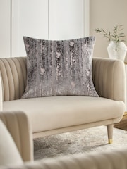 Charcoal Grey 59 x 59cm Fem Chic Velvet Abstract Cushion - Image 1 of 5