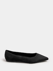 Long Tall Sally Black Suedette Micro Pumps - Image 1 of 4