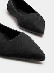 Long Tall Sally Black Suedette Micro Pumps - Image 4 of 4
