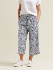 M&Co Blue Petite Rayon Culotte Trousers - Image 2 of 6