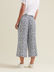 M&Co Blue Petite Rayon Culotte Trousers - Image 5 of 6