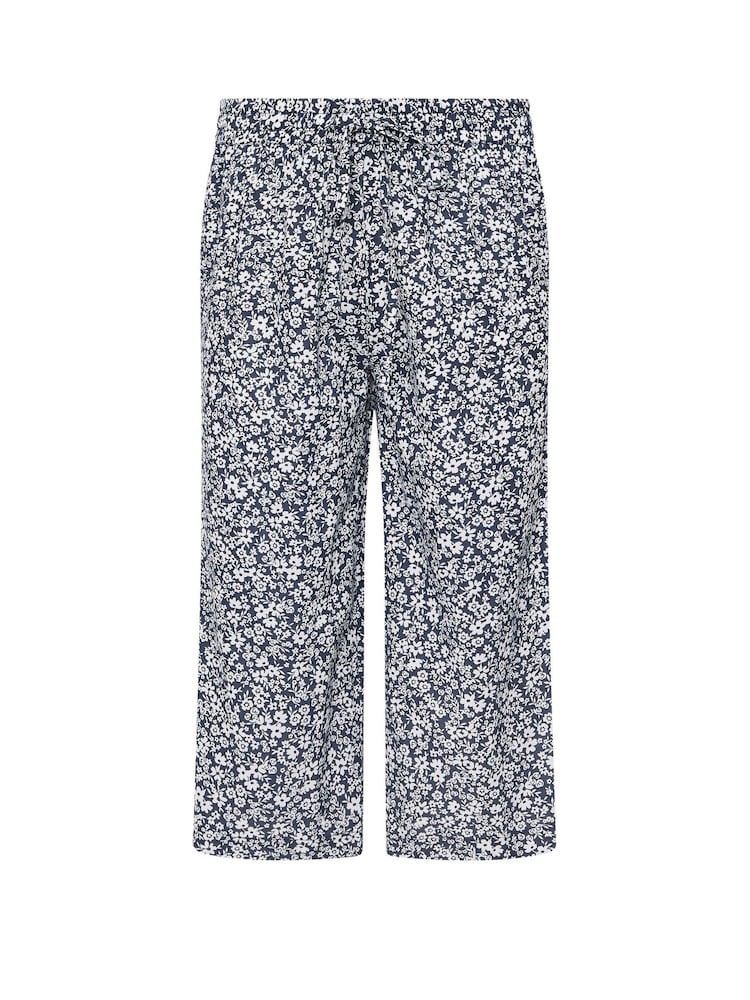 M&Co Blue Petite Rayon Culotte Trousers - Image 6 of 6