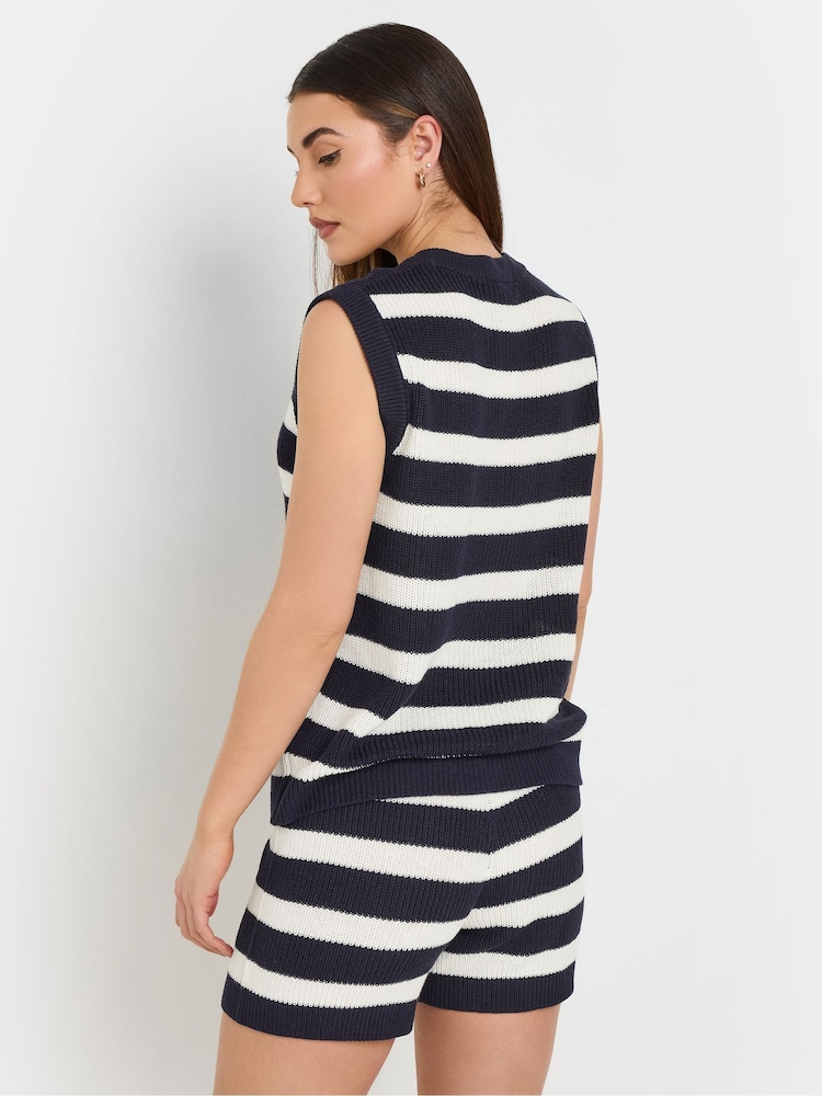 Long Tall Sally White Stripe Co-Ord Vest - Image 4 of 6