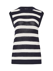 Long Tall Sally White Stripe Co-Ord Vest - Image 6 of 6