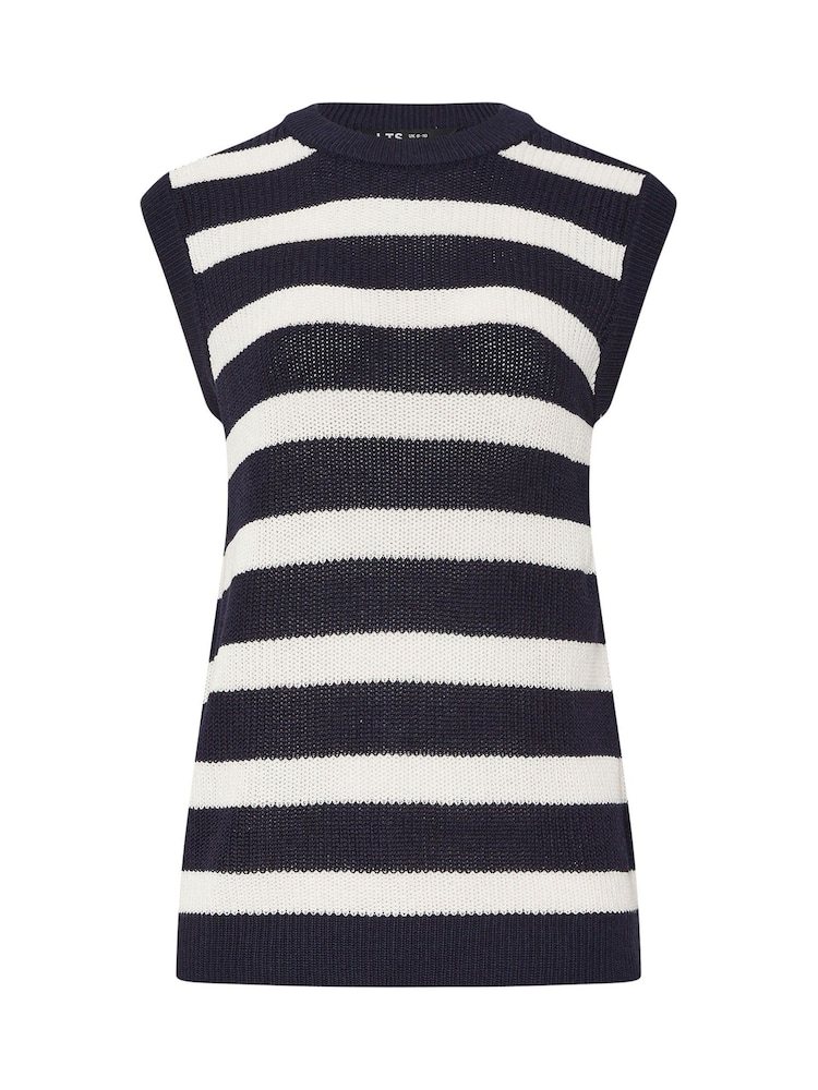 Long Tall Sally White Stripe Co-Ord Vest - Image 6 of 6