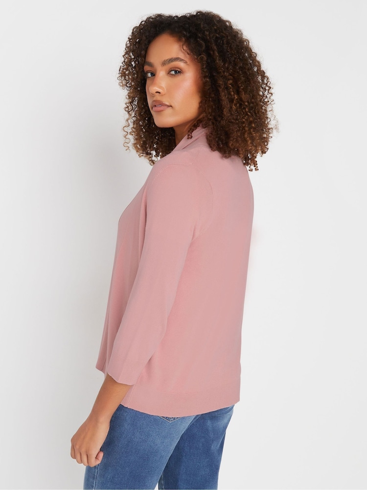 M&Co Pink Shawl Collar Cardigan - Image 3 of 5