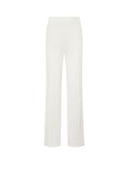 Long Tall Sally White Pointelle Knit Trousers - Image 5 of 5