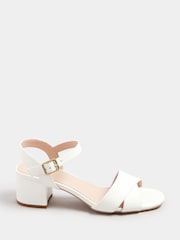 Long Tall Sally White Two Part Block Sandals - Image 3 of 5