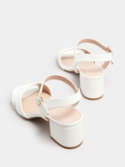 Long Tall Sally White Two Part Block Sandals - Image 4 of 5