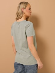 Long Tall Sally Natural Western Placement Print 100% Cotton T-Shirt - Image 4 of 6