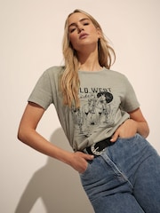 Long Tall Sally Natural Western Placement Print 100% Cotton T-Shirt - Image 5 of 6