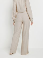 Long Tall Sally Natural Pleat Front Linen Trousers - Image 5 of 5
