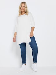Yours Curve White Structured Double Layered Blouse - Image 3 of 5