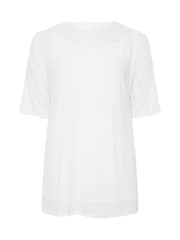 Yours Curve White Structured Double Layered Blouse - Image 5 of 5