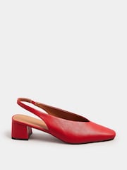 Long Tall Sally Red Slingback Mid Block Shoes - Image 2 of 5