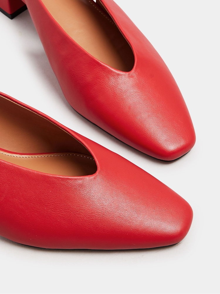 Long Tall Sally Red Slingback Mid Block Shoes - Image 5 of 5 Long Tall Sally Red Slingback Mid Block Shoes - Image 5 of 5
