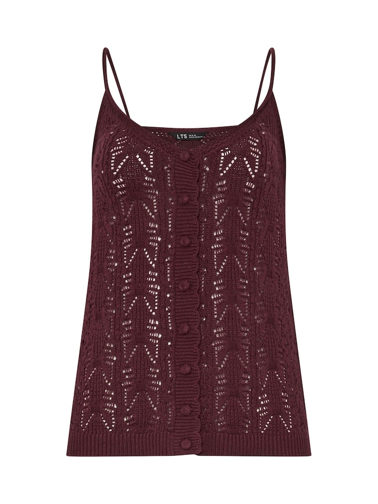 Long Tall Sally Purple Pointelle Knitted Camisole - Image 5 of 5
