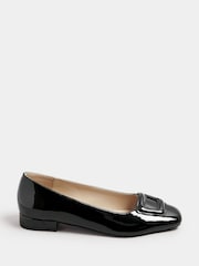 Long Tall Sally Black Square Toe Patent Shoes - Image 3 of 5