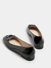 Long Tall Sally Black Square Toe Patent Shoes - Image 4 of 5