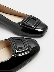 Long Tall Sally Black Square Toe Patent Shoes - Image 5 of 5