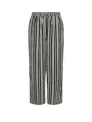 Yours Curve Black Textured Wide Leg Trousers - Image 5 of 5