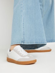 Long Tall Sally White Retro Trainers - Image 1 of 5