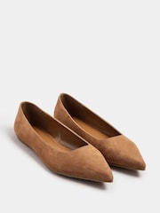 Long Tall Sally Brown Suedette Micro Pumps - Image 3 of 5