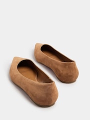 Long Tall Sally Brown Suedette Micro Pumps - Image 4 of 5