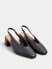 Long Tall Sally Black Slingback Mid Block Shoes - Image 3 of 5