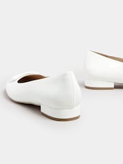 Long Tall Sally White Square Toe Patent Shoes - Image 4 of 5