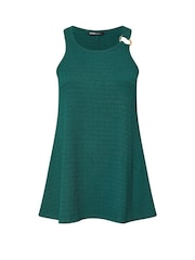Yours Curve Green Ring Detail Racer T-Shirt - Image 6 of 6