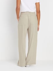 M&Co Natural Wide Leg Linen Trousers - Image 3 of 5