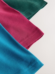 Pink/ Blue/ Green Gold Waistband 5 Pack A-Front Boxers - Image 9 of 9