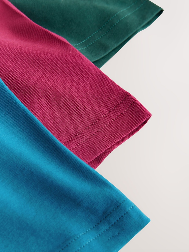 Pink/ Blue/ Green Gold Waistband 5 Pack A-Front Boxers - Image 9 of 9