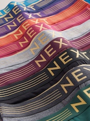 Rich Navy/Purple/Orange 10 pack A-Front Boxers - Image 13 of 14