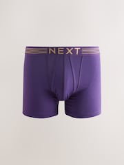 Rich Navy/Purple/Orange 10 pack A-Front Boxers - Image 2 of 14