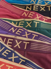 Purple/ Orange/ Pink/ Blue Gold Waistband 10 pack Cotton Rich Blend Hipsters Boxers - Image 13 of 14