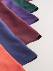 Purple/ Orange/ Pink/ Blue Gold Waistband 10 pack Cotton Rich Blend Hipsters Boxers - Image 14 of 14