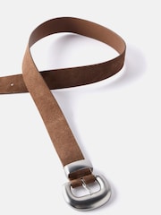 Mint Velvet Brown Suede Statement Buckle Belt - Image 3 of 4