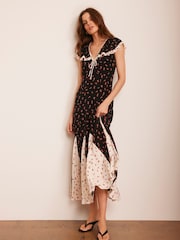 Mint Velvet Black Strawberry Print Maxi Dress - Image 2 of 7