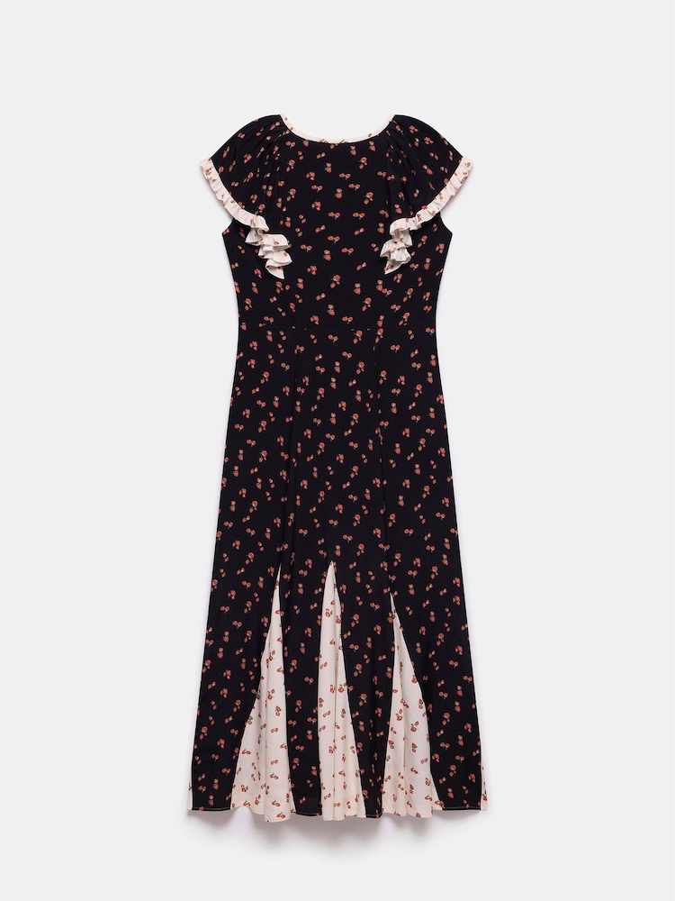 Mint Velvet Black Strawberry Print Maxi Dress - Image 7 of 7
