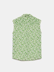 Mint Velvet Green Floral Print Longline Shirt - Image 7 of 8
