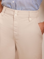 Mint Velvet Cream Barrel Leg Chino Trousers - Image 5 of 8