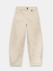 Mint Velvet Cream Barrel Leg Chino Trousers - Image 6 of 8