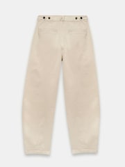Mint Velvet Cream Barrel Leg Chino Trousers - Image 7 of 8