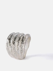 Mint Velvet Silver Tone Hammered Ring - Image 2 of 4
